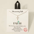 Gold Dipped Cz Pave Dainty Cross Pendant Necklace