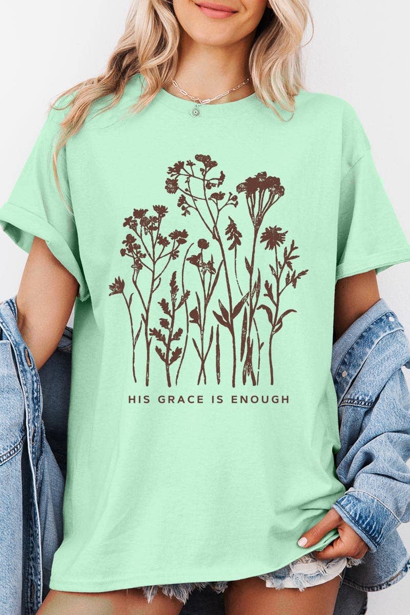 COLORBEAR - Christian Wildflower Graphic Heavy Cotton Tee