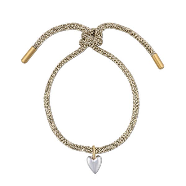HART - Gold Lurex Bracelet with Mini Heart