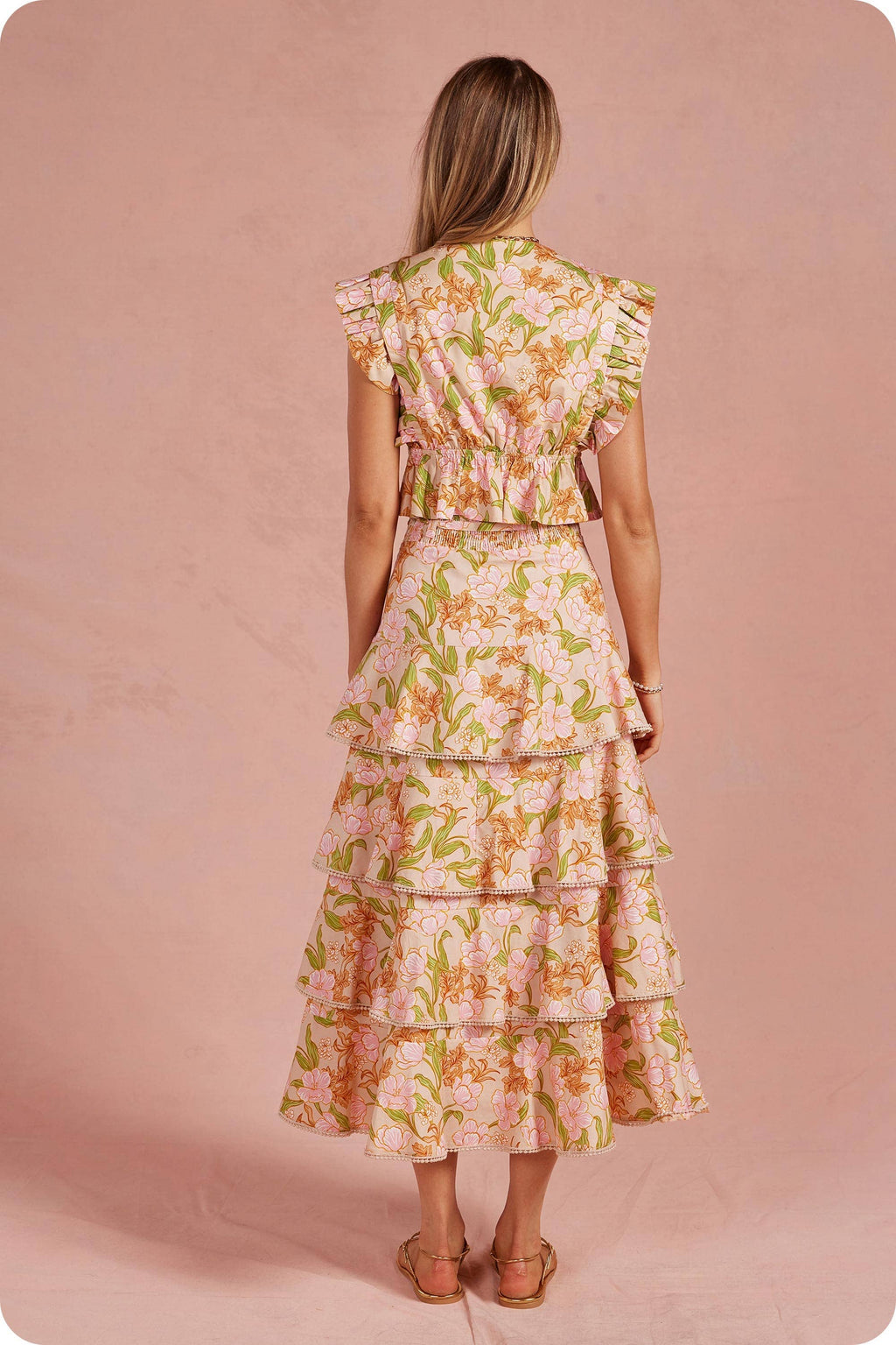 Strut & Bolt - Bloom Meadow 2-Piece Midi Skirt Set