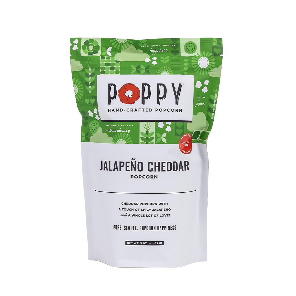 Poppy Hand-Crafted Popcorn - Jalapeño Cheddar Popcorn