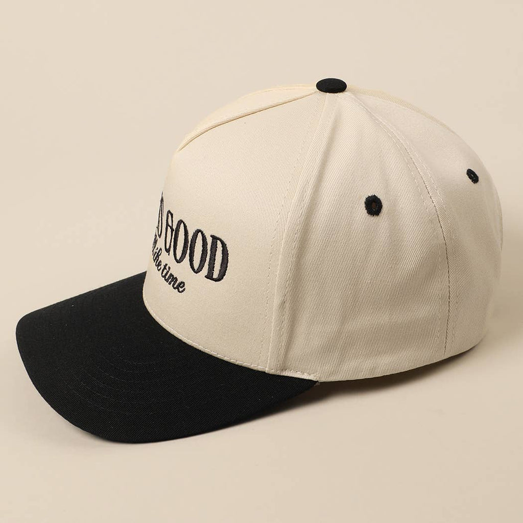Fashion City - God Is Good All The Time Embroidery Trucker Hat