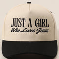 Fashion City - Just A Girl Who Loves Jesus Embroidery Trucker Hat