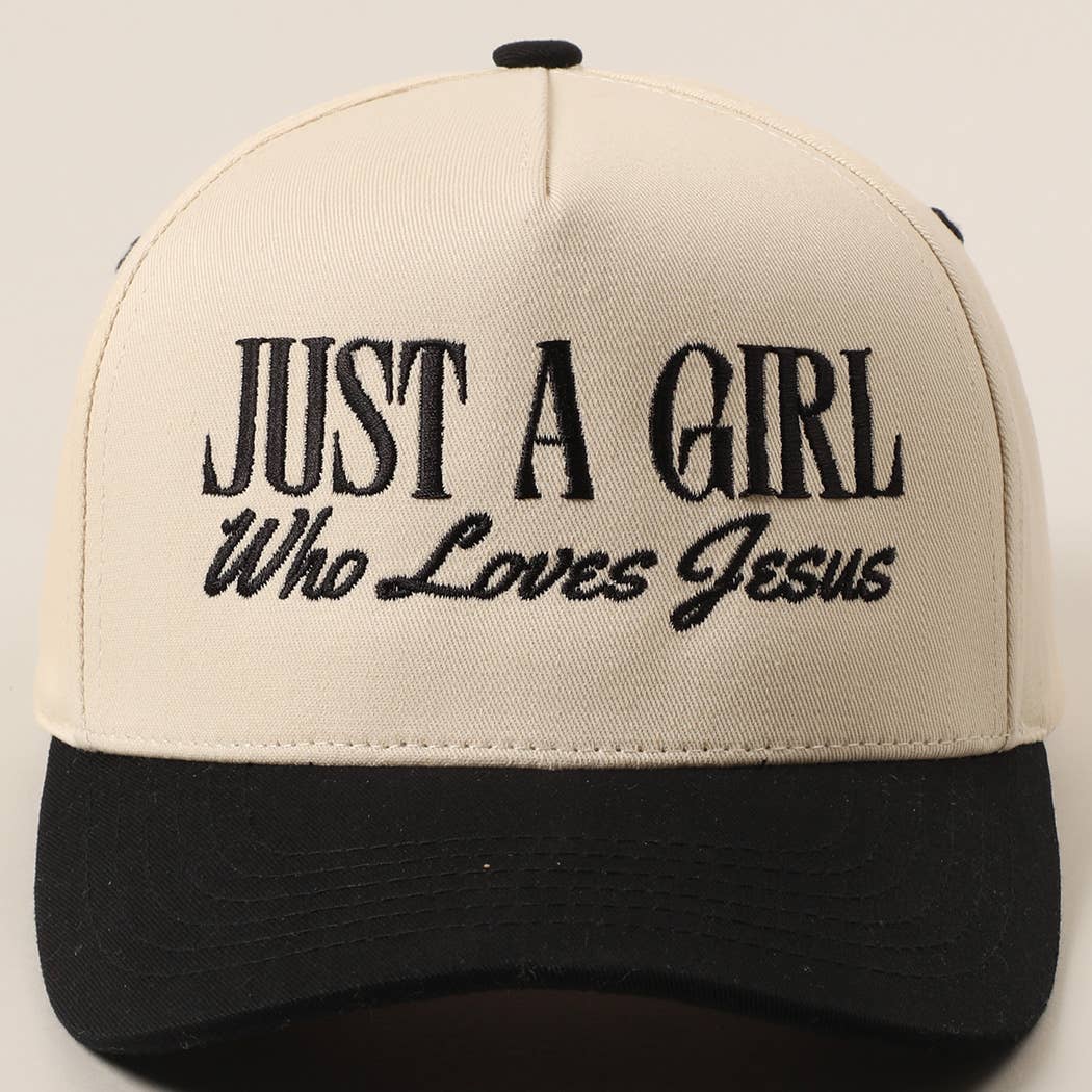 Fashion City - Just A Girl Who Loves Jesus Embroidery Trucker Hat