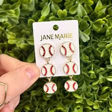 Jane Marie Baseball Earrings