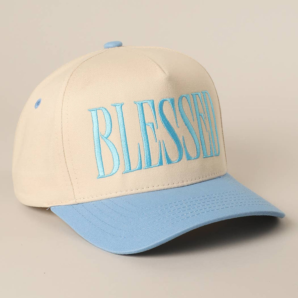 Fashion City - BLESSED Lettering Embroidery Baseball Cap