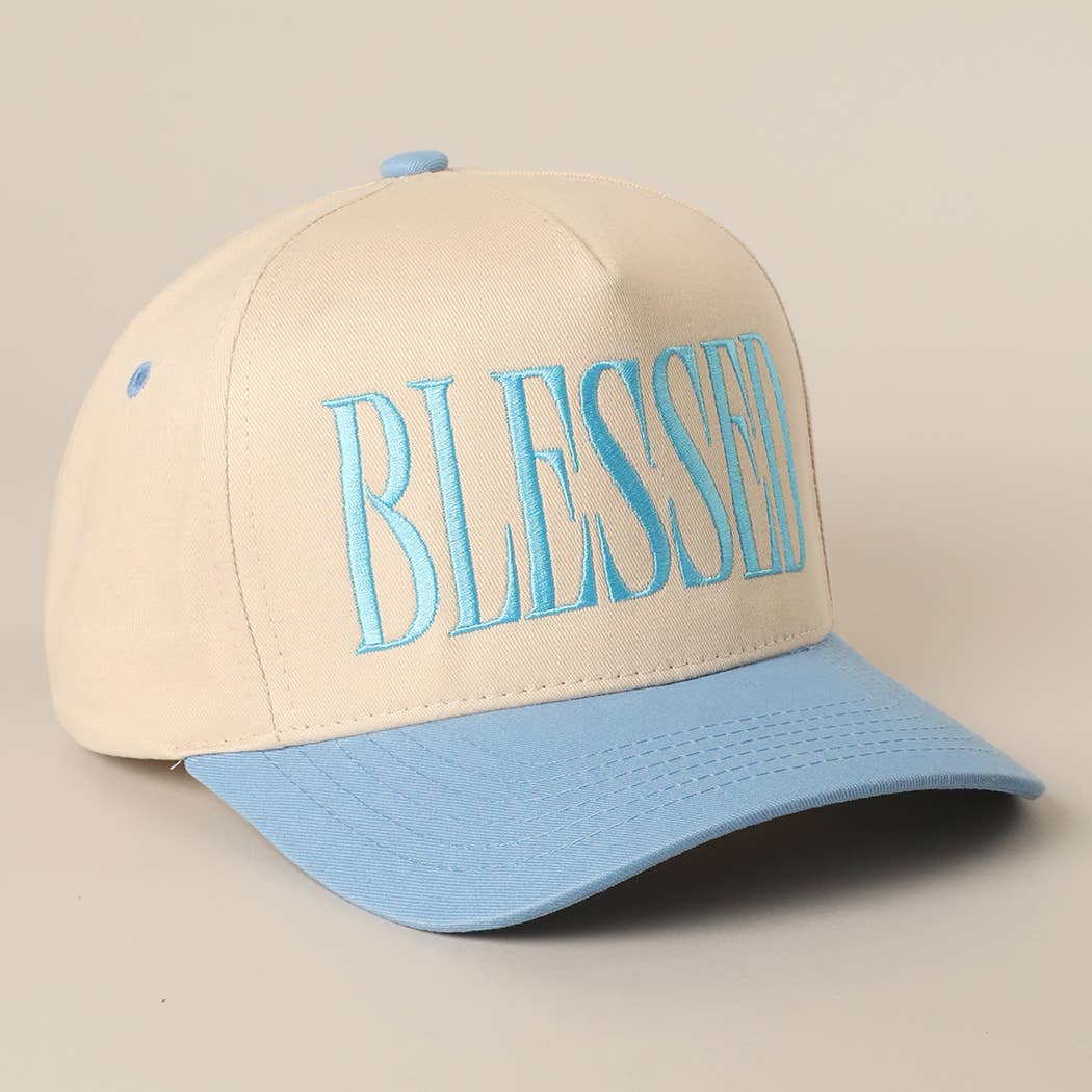 Fashion City - BLESSED Lettering Embroidery Baseball Cap