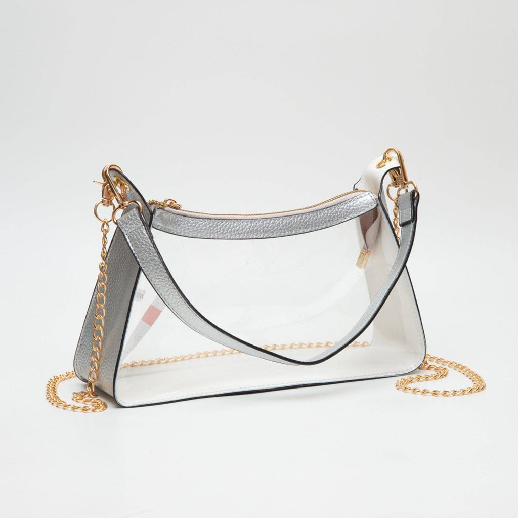 MiMi Wholesale - TG10618 Marilyn Clear Satchel Bag With Chain Strap