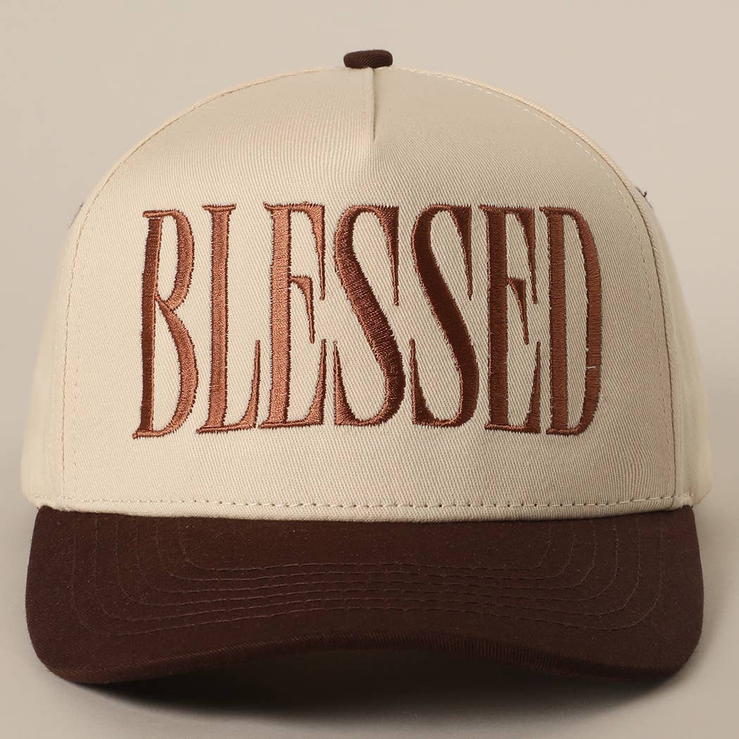 Fashion City - BLESSED Lettering Embroidery Baseball Cap