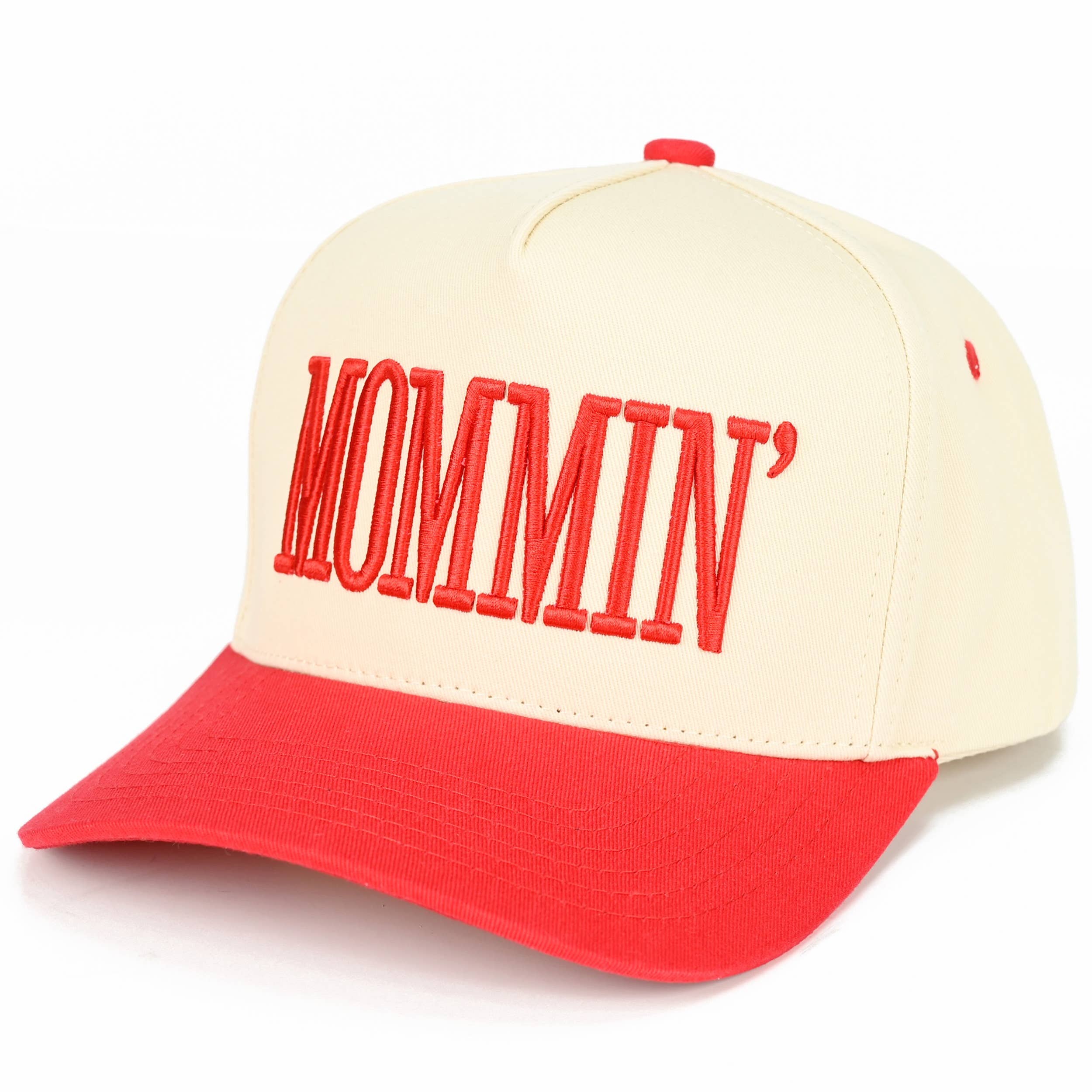 MOMMIN Letter Two Tone Trucker Cap