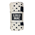 Girlie Girl Originals LULU MAC BLANKET WHITE WITH BLACK DOTS