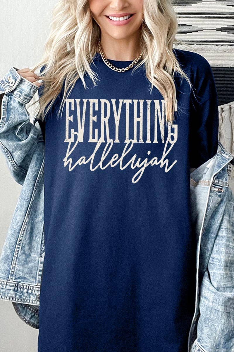 COLORBEAR - Everything Hallelujah Graphic Heavy Cotton Tee