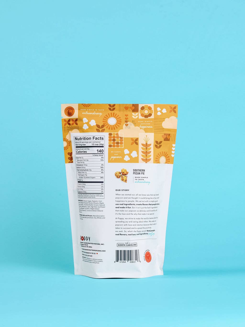 Poppy Hand-Crafted Popcorn - Southern Pecan Pie Popcorn