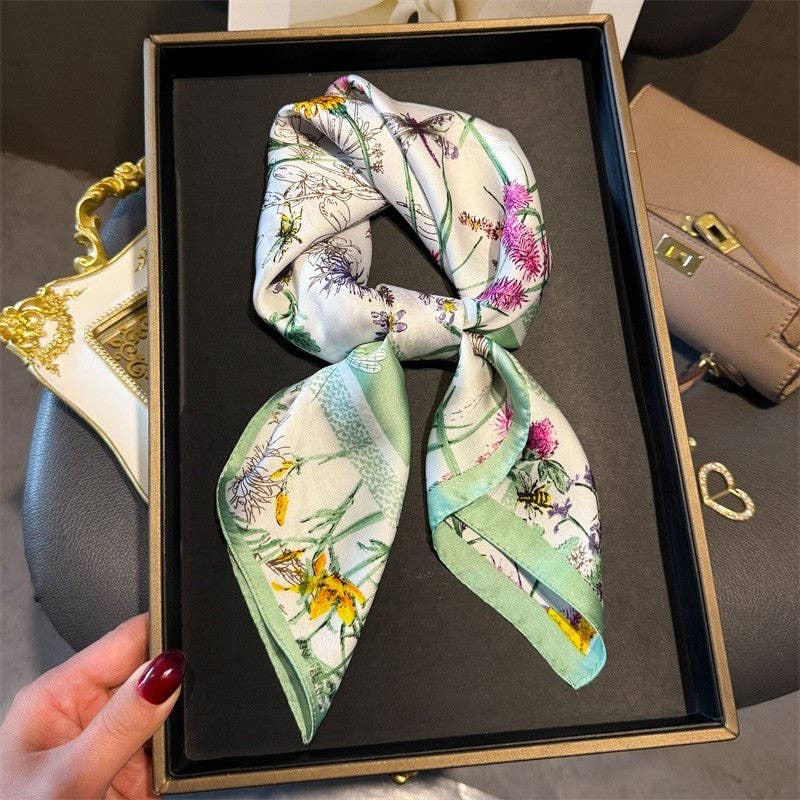 Sheer Trend - Fashion Print Square Scarf