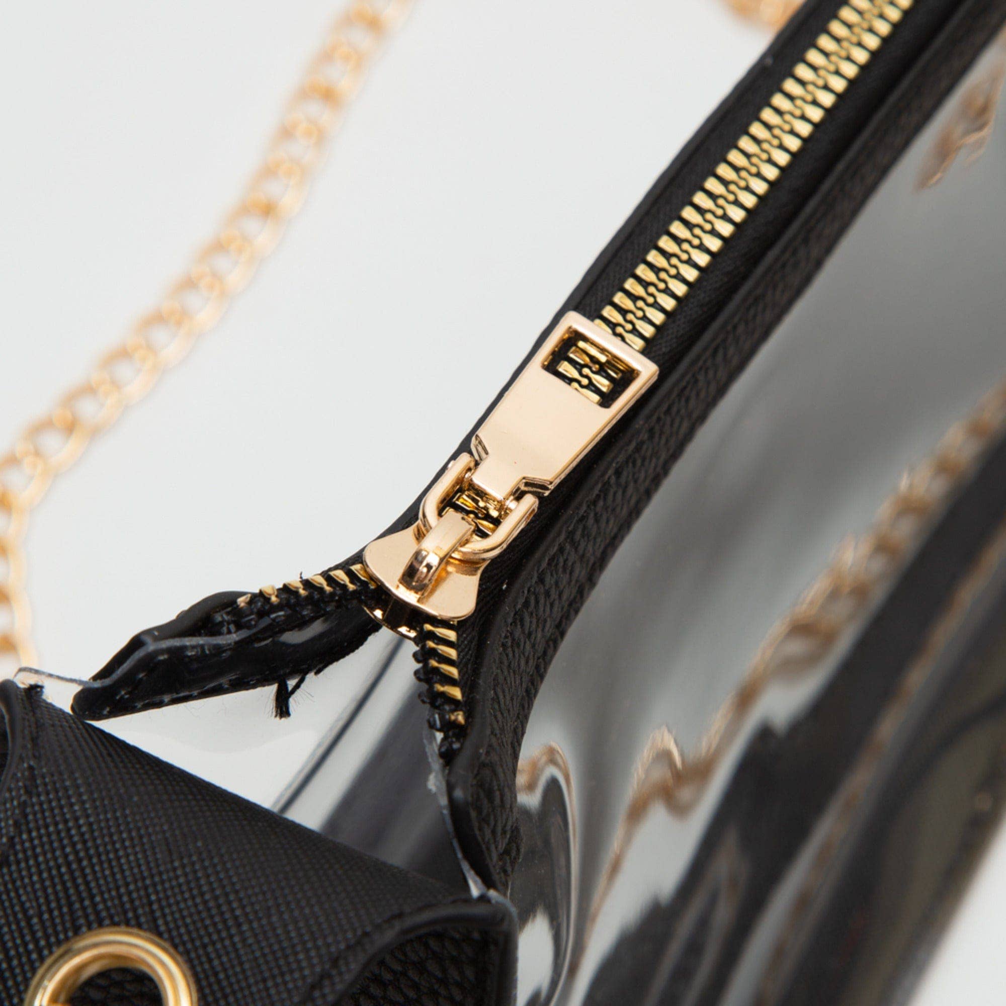 MiMi Wholesale - TG10618 Marilyn Clear Satchel Bag With Chain Strap
