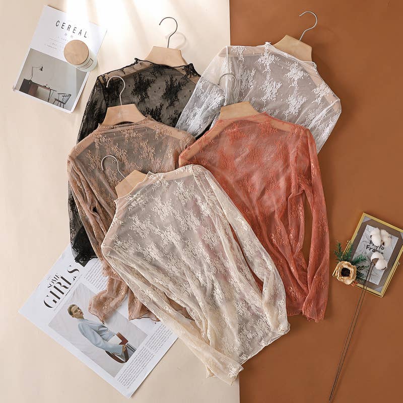 Hope & Sunshine - LACE SEE-THROUGH LAYERING TOP