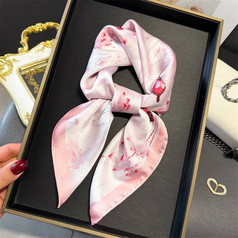 Sheer Trend - Fashion Print Square Scarf