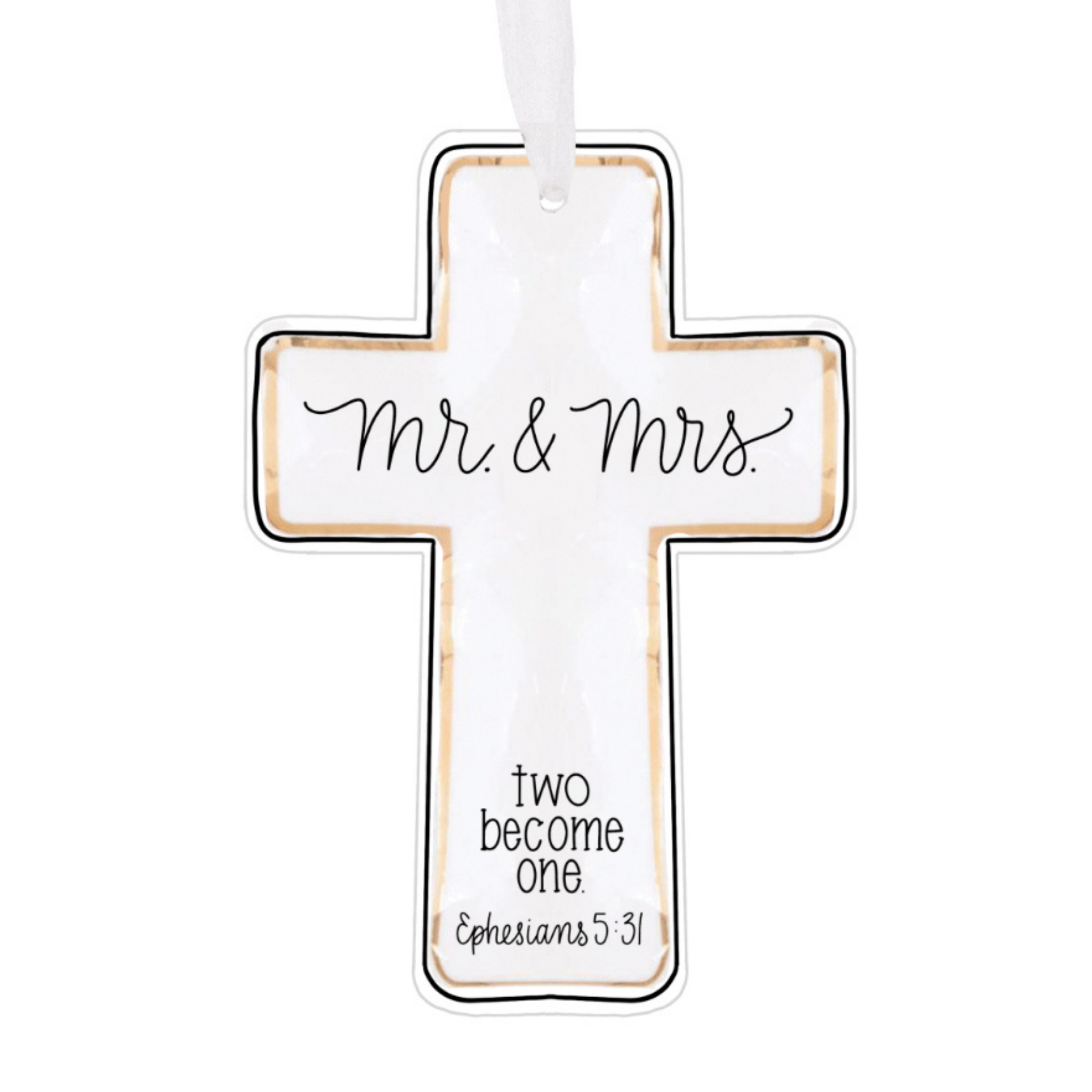 Glory Haus - Mr. & Mrs. Two Become One Cross