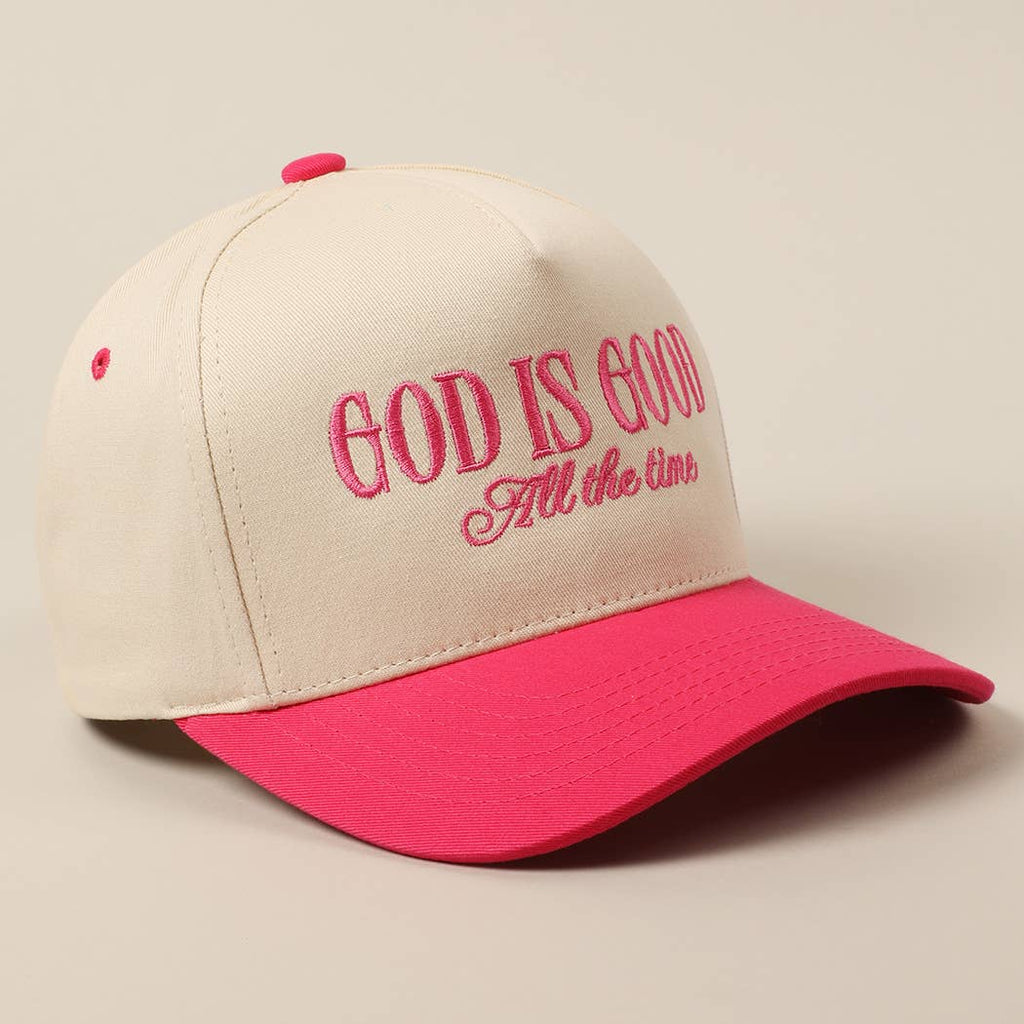 Fashion City - God Is Good All The Time Embroidery Trucker Hat