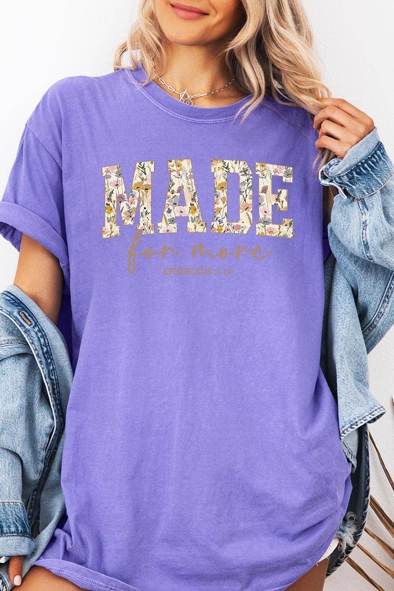COLORBEAR - Made for More Faith Graphic Garment Dyed Tee