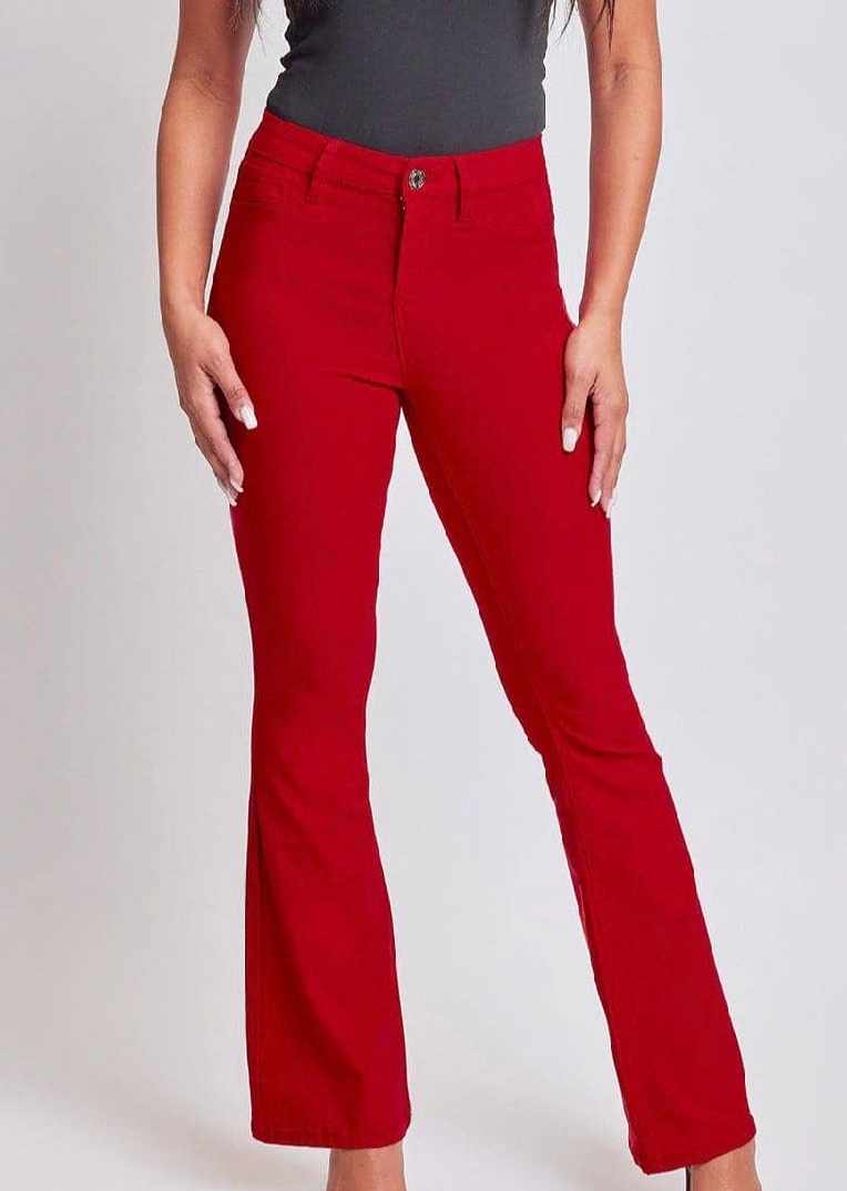 Hyperstretch Flare Pants, Ruby Red-P42931R