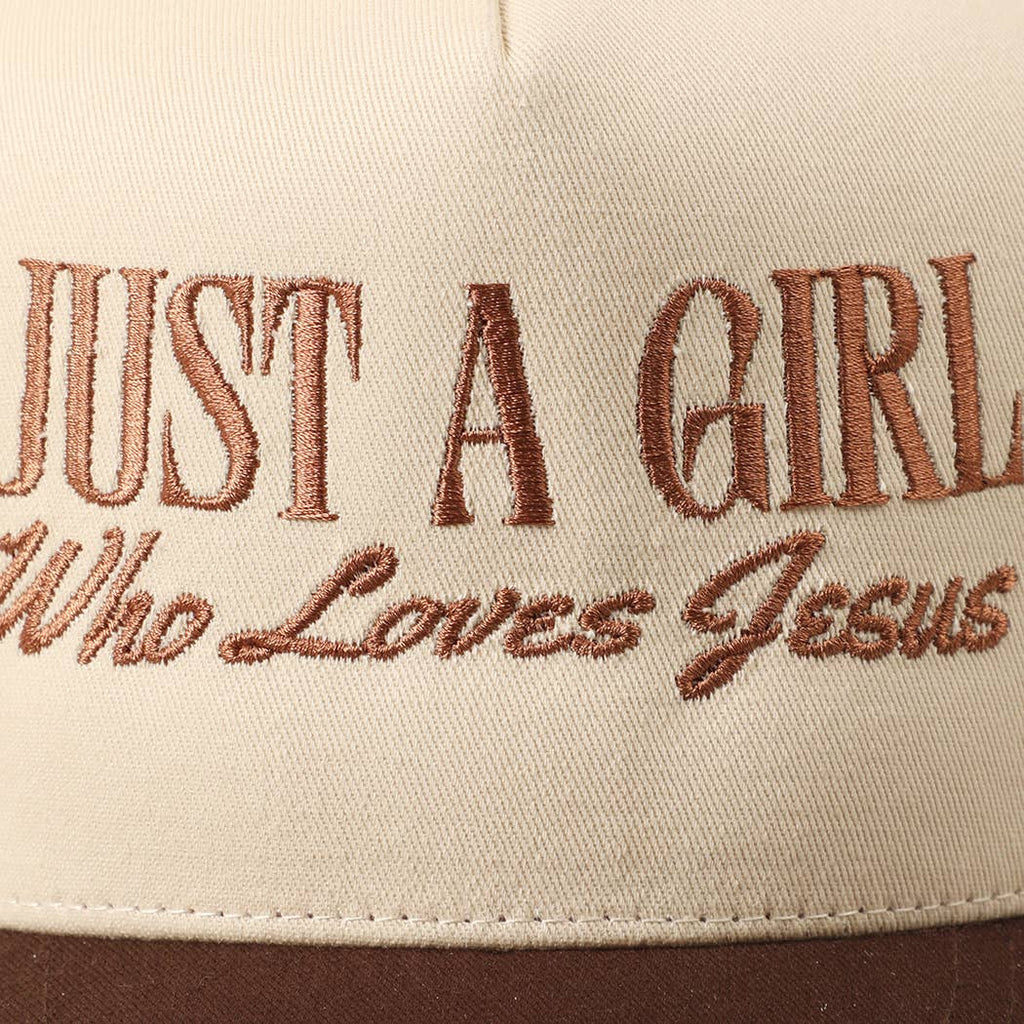 Fashion City - Just A Girl Who Loves Jesus Embroidery Trucker Hat