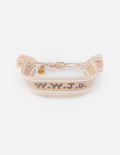 Elevated Faith - Beige WWJD Embroidered Bracelet