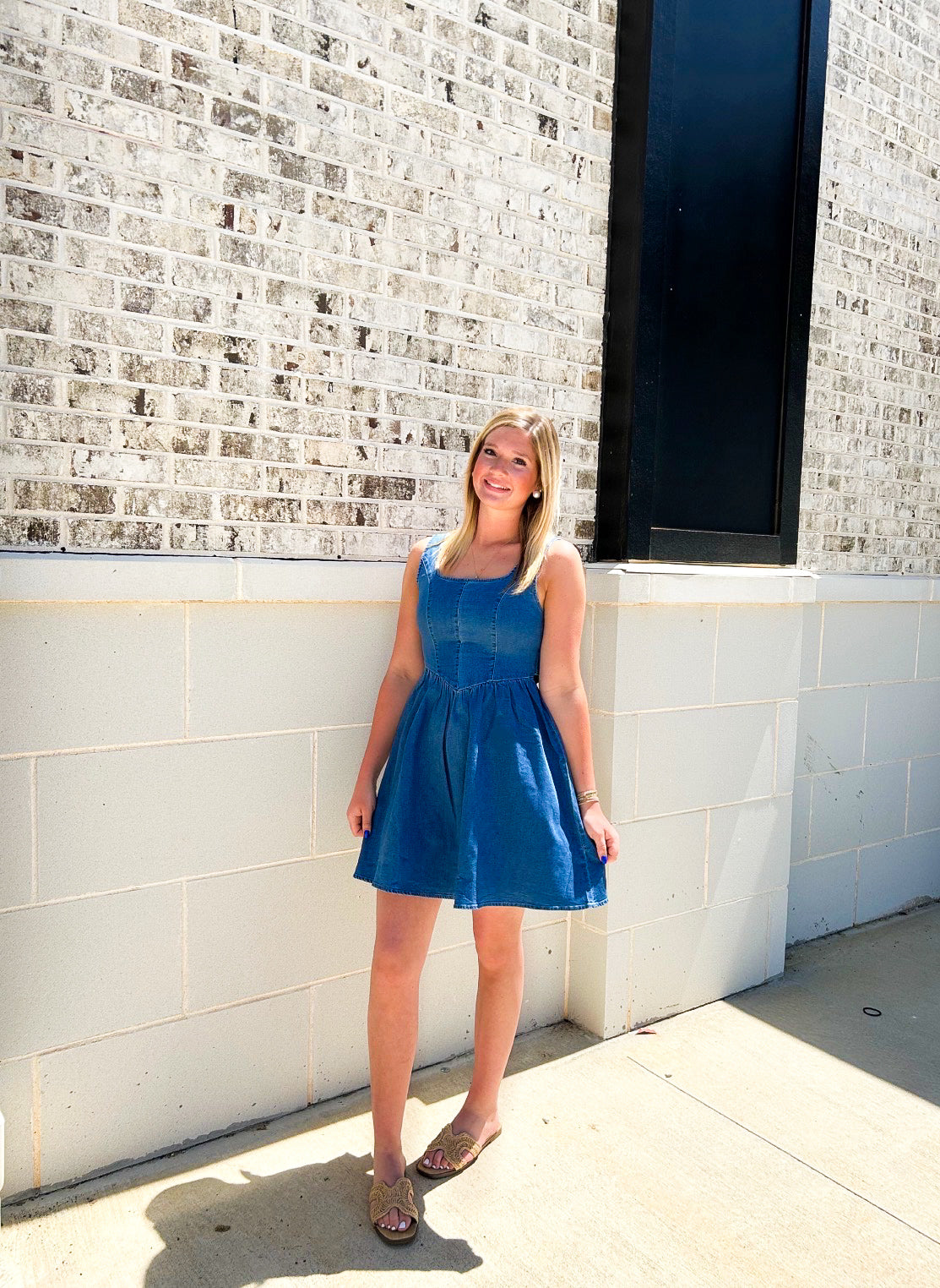 SS Denim Bow Dress