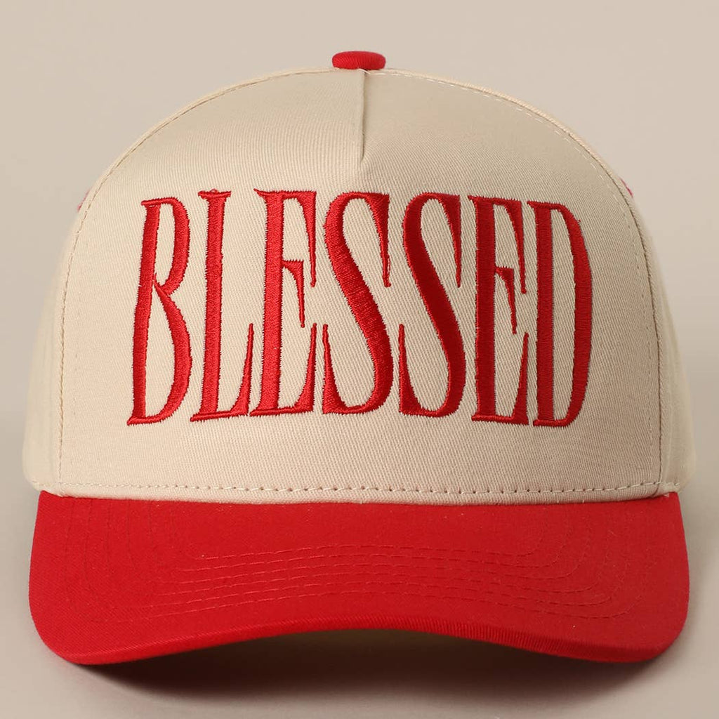 Fashion City - BLESSED Lettering Embroidery Baseball Cap