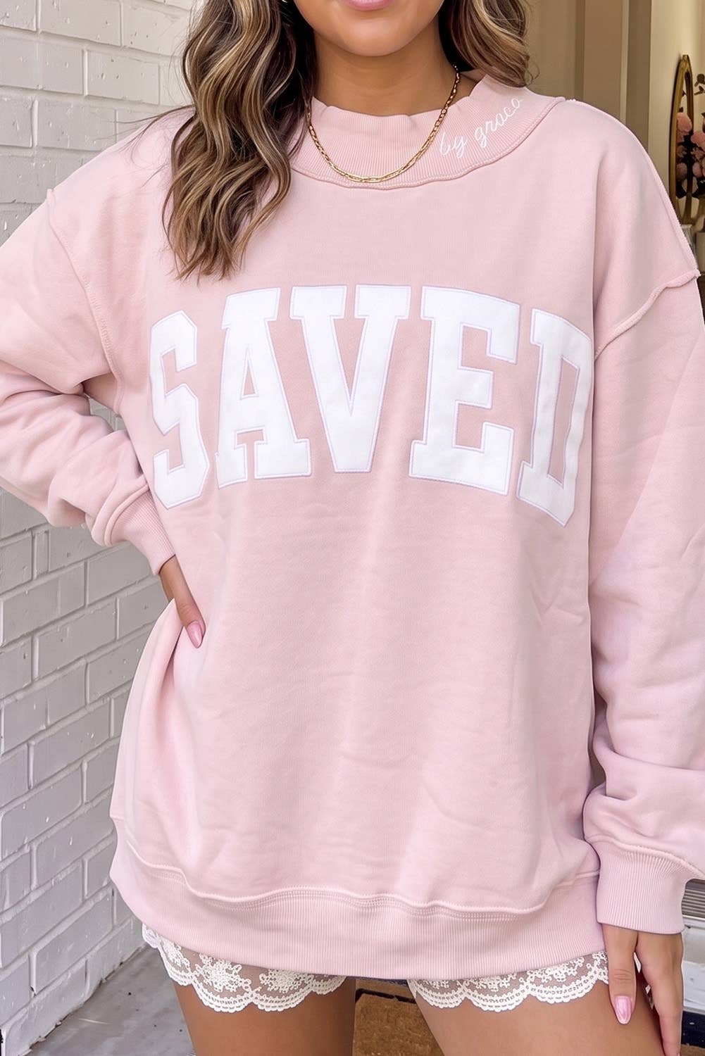 LA Society - LAS Saved By Grace Mock Neck Sweatshirt (S-XL)
