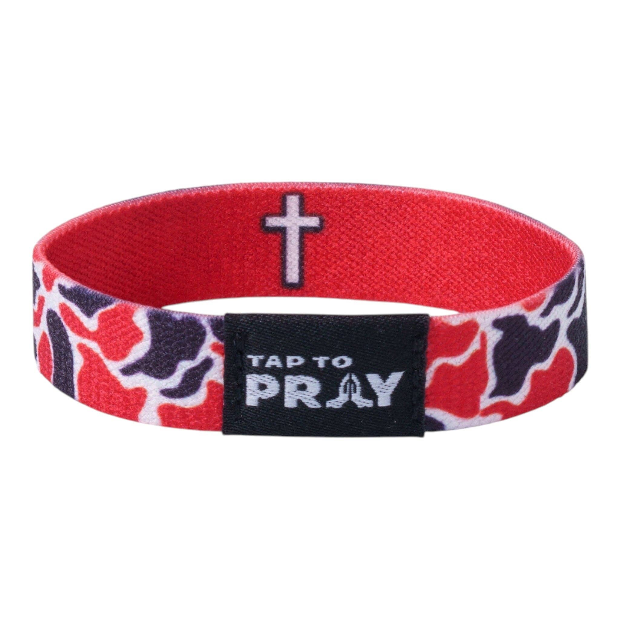 Versible - Tap To Pray™ Wristbands - Team Camo - Red & Black