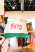 C.C MARGS Lettering Two Tone Trucker Baseball Snap Back Cap