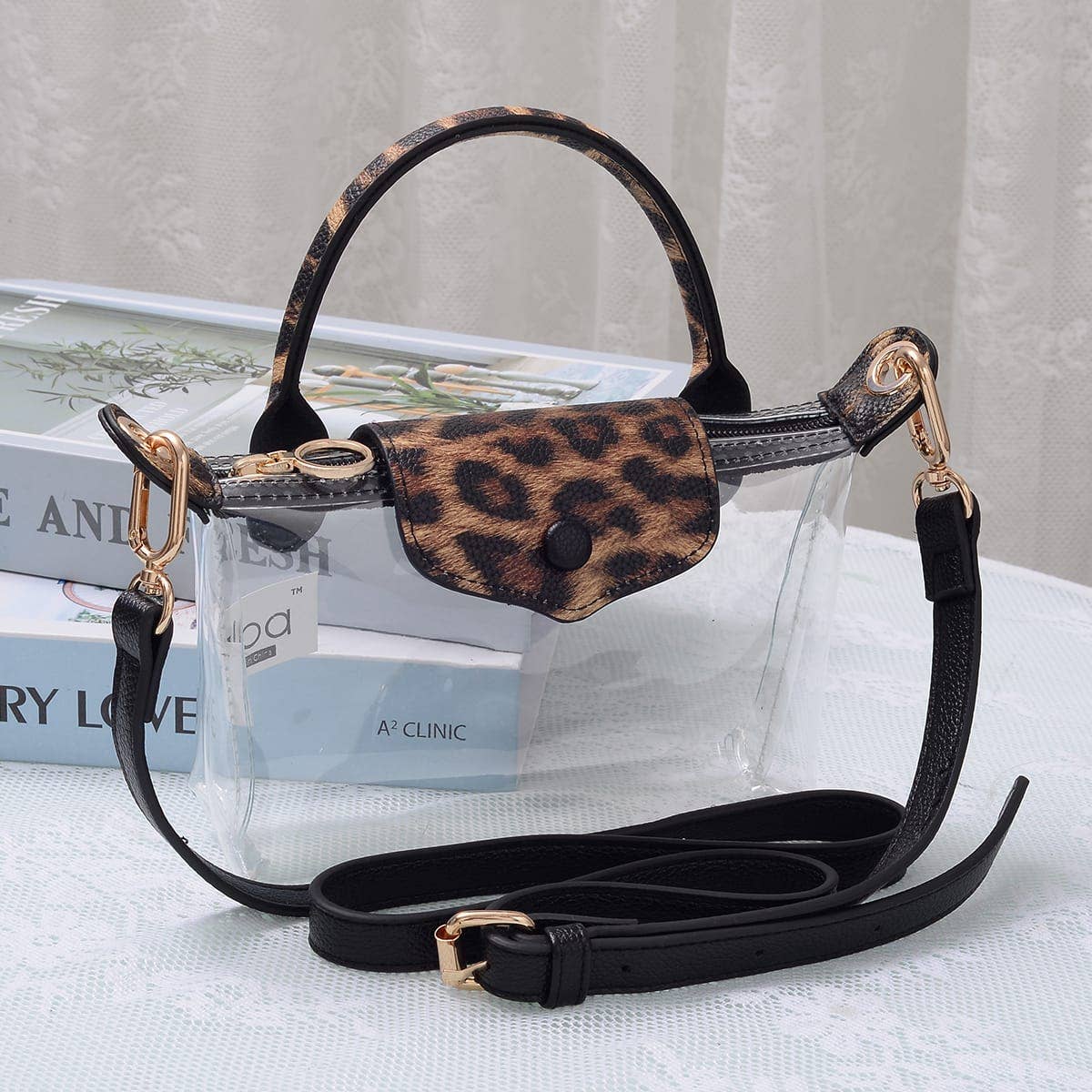 MiMi Wholesale - CB781 Gladys Clear Gameday Mini Crossbody Bag