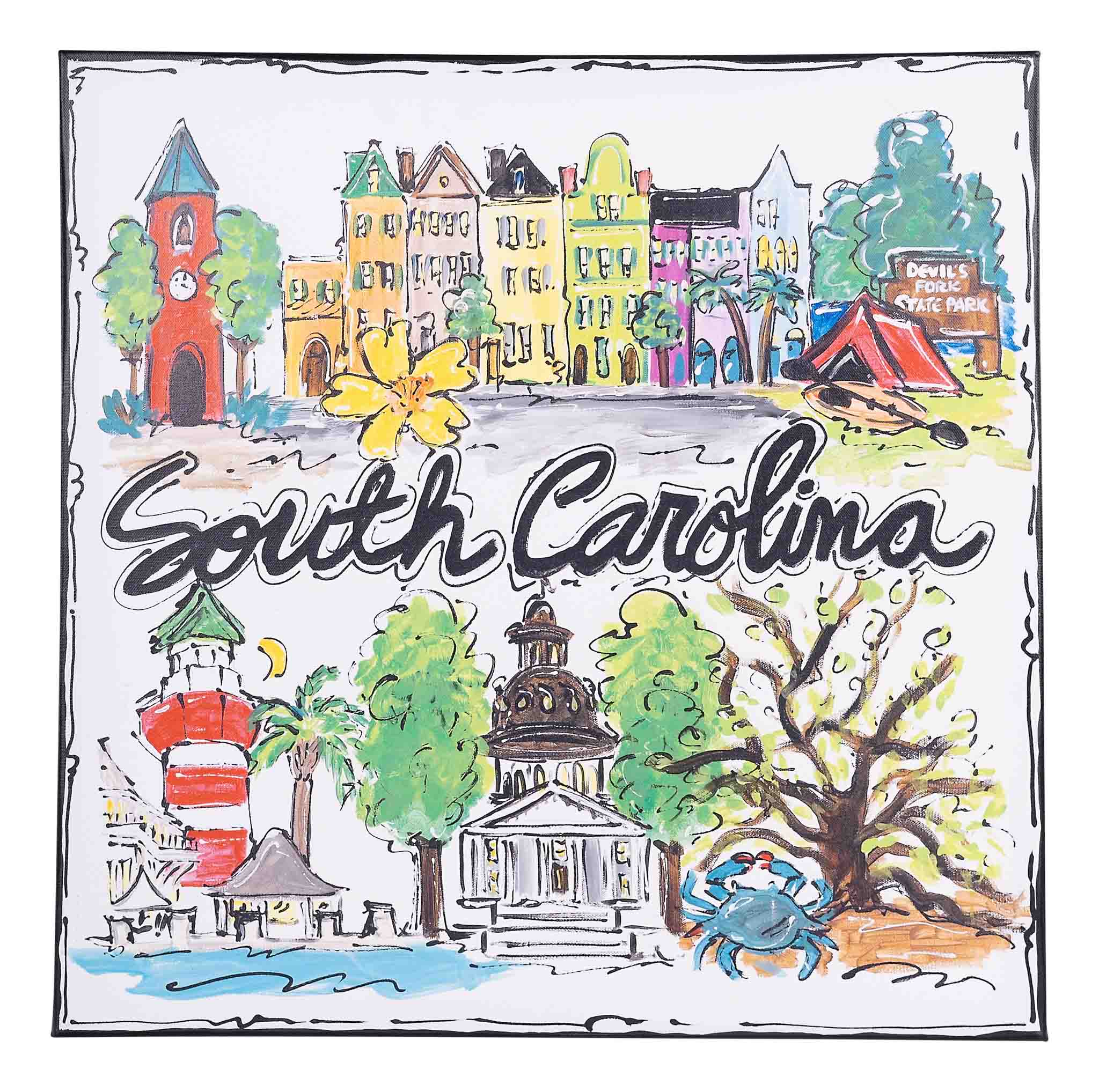 Glory Haus - State of South Carolina Icon Canvas