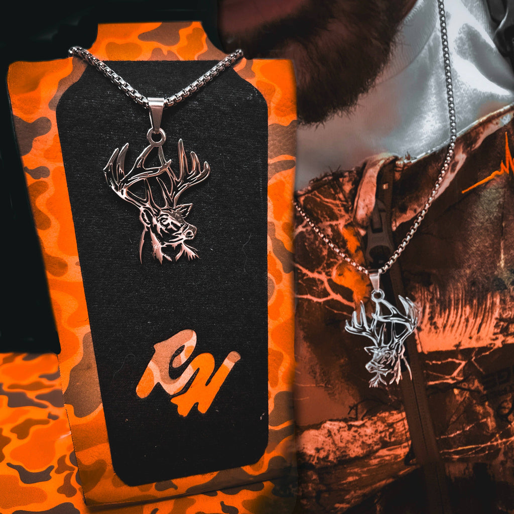 Ridge&Holler - Deer Rack- Stainless Steel Necklace and Pendant