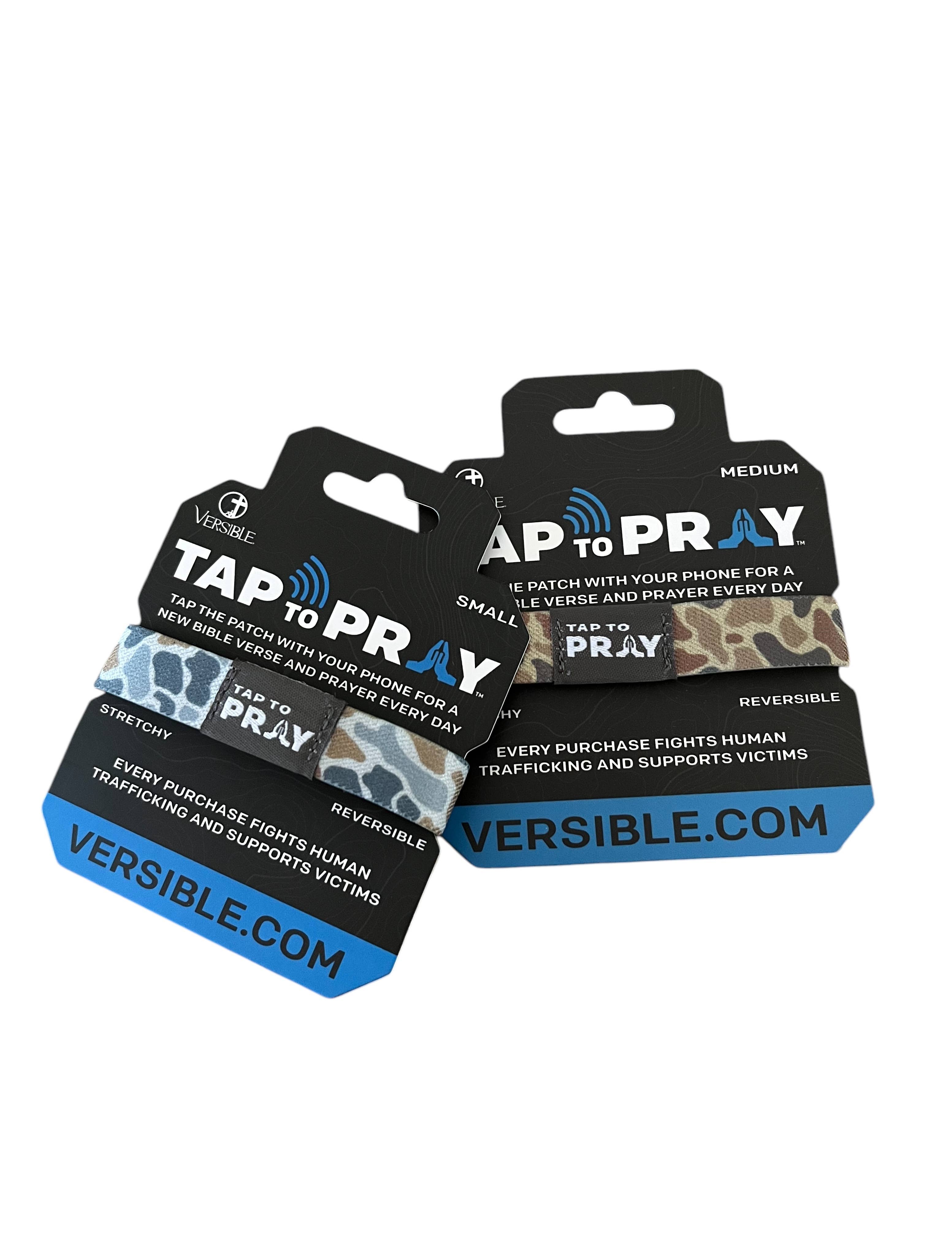 Versible - Tap To Pray™ Wristbands - River Rock Camo Sahara and Copper
