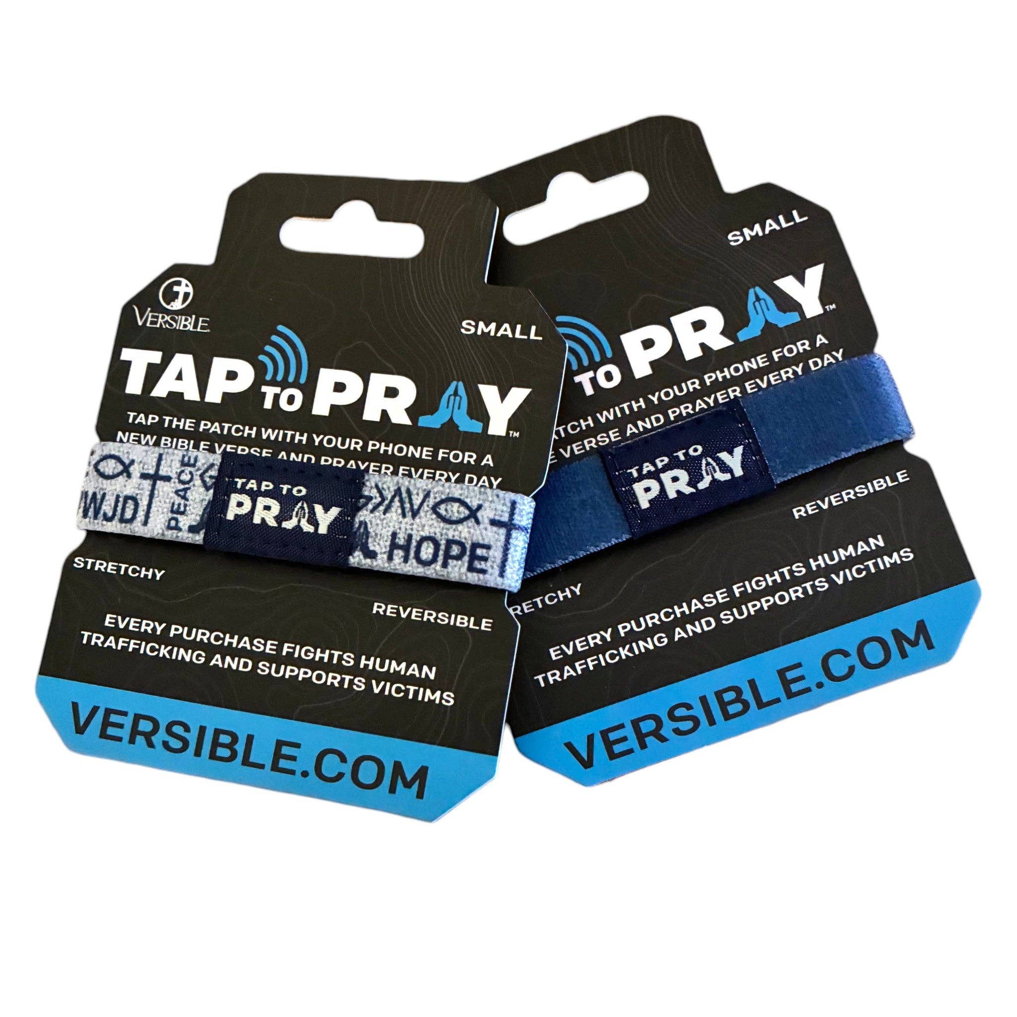 Versible - Tap To Pray® Wristband – Symbols of Faith - Navy