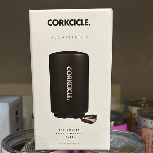 Black Corkcicle decapitator in white packaging.
