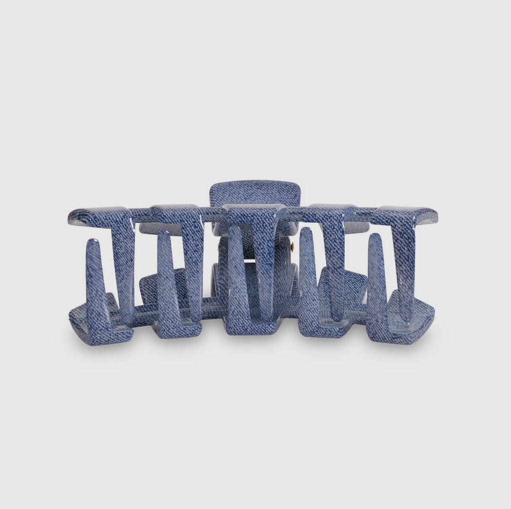 Denim classic teletie claw clip.