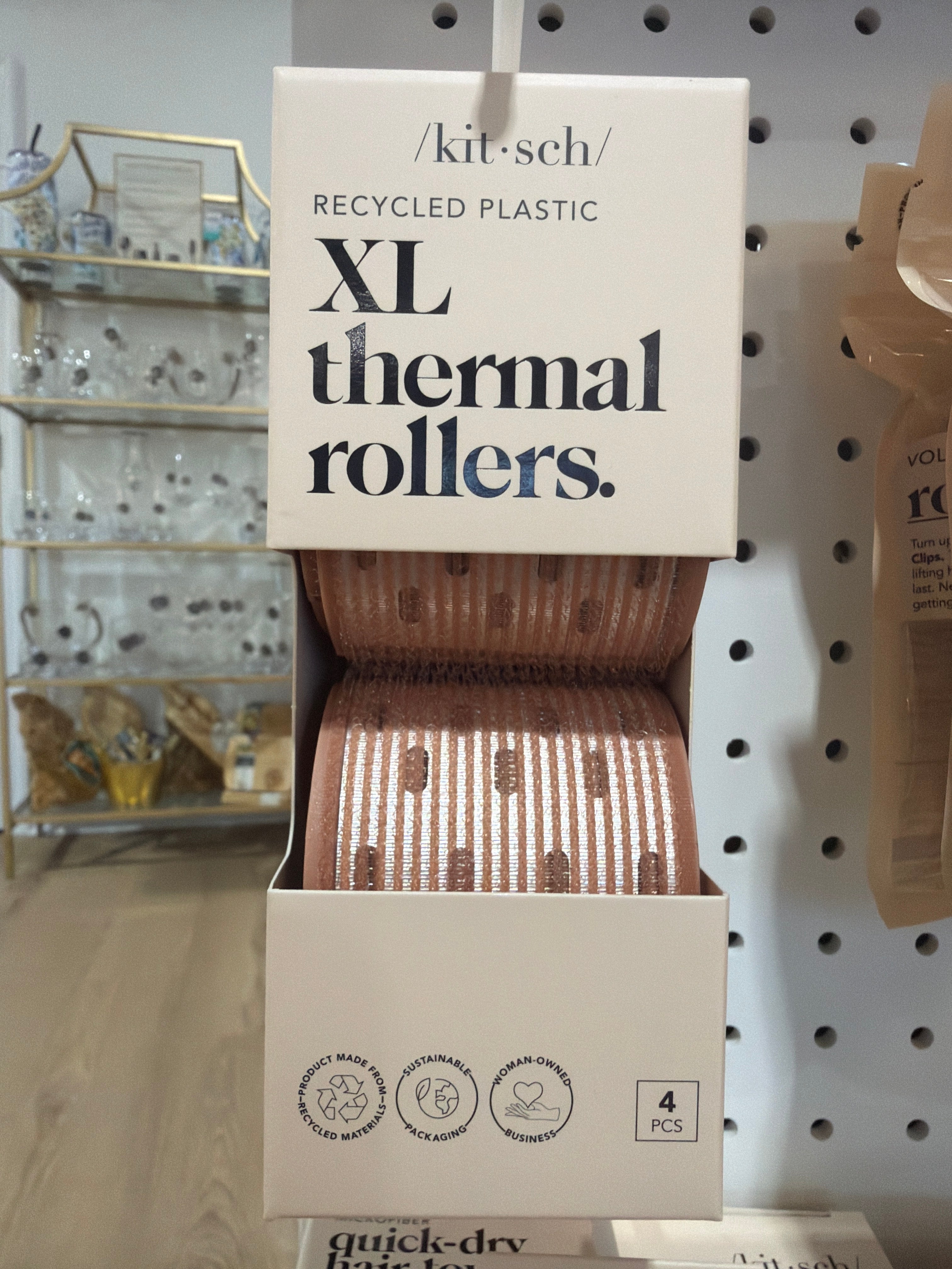 Recycled Plastic XL Thermal Rollers 4pc Set - Terracotta