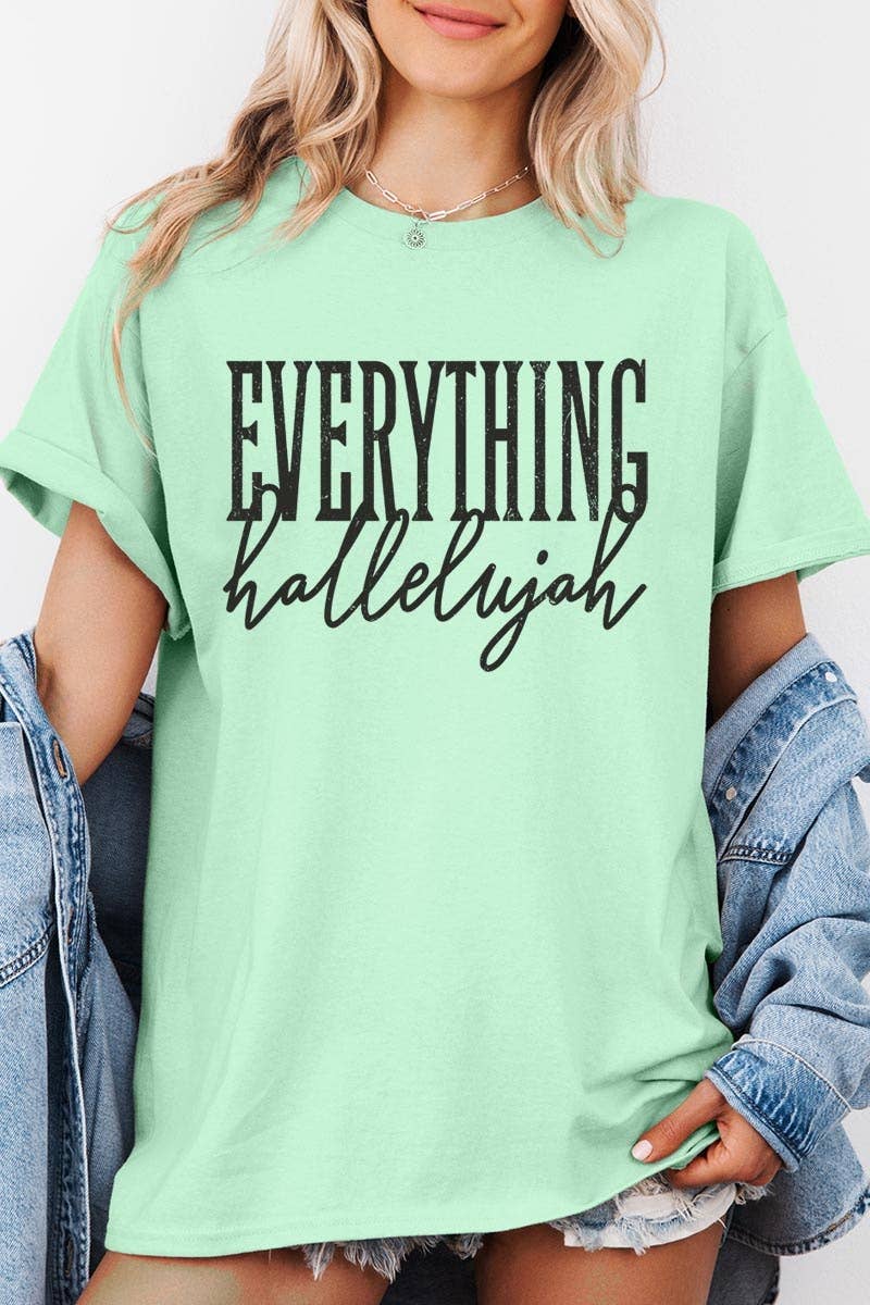 COLORBEAR - Everything Hallelujah Graphic Heavy Cotton Tee