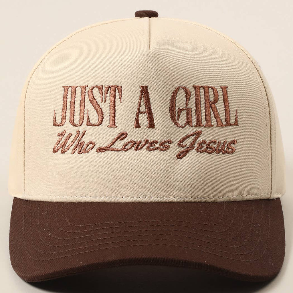 Fashion City - Just A Girl Who Loves Jesus Embroidery Trucker Hat