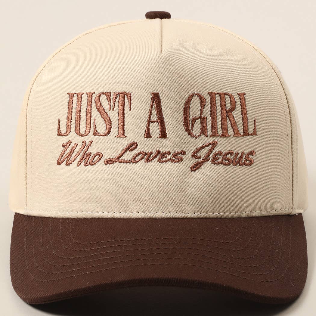 Fashion City - Just A Girl Who Loves Jesus Embroidery Trucker Hat