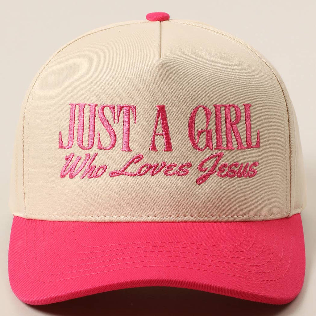 Fashion City - Just A Girl Who Loves Jesus Embroidery Trucker Hat