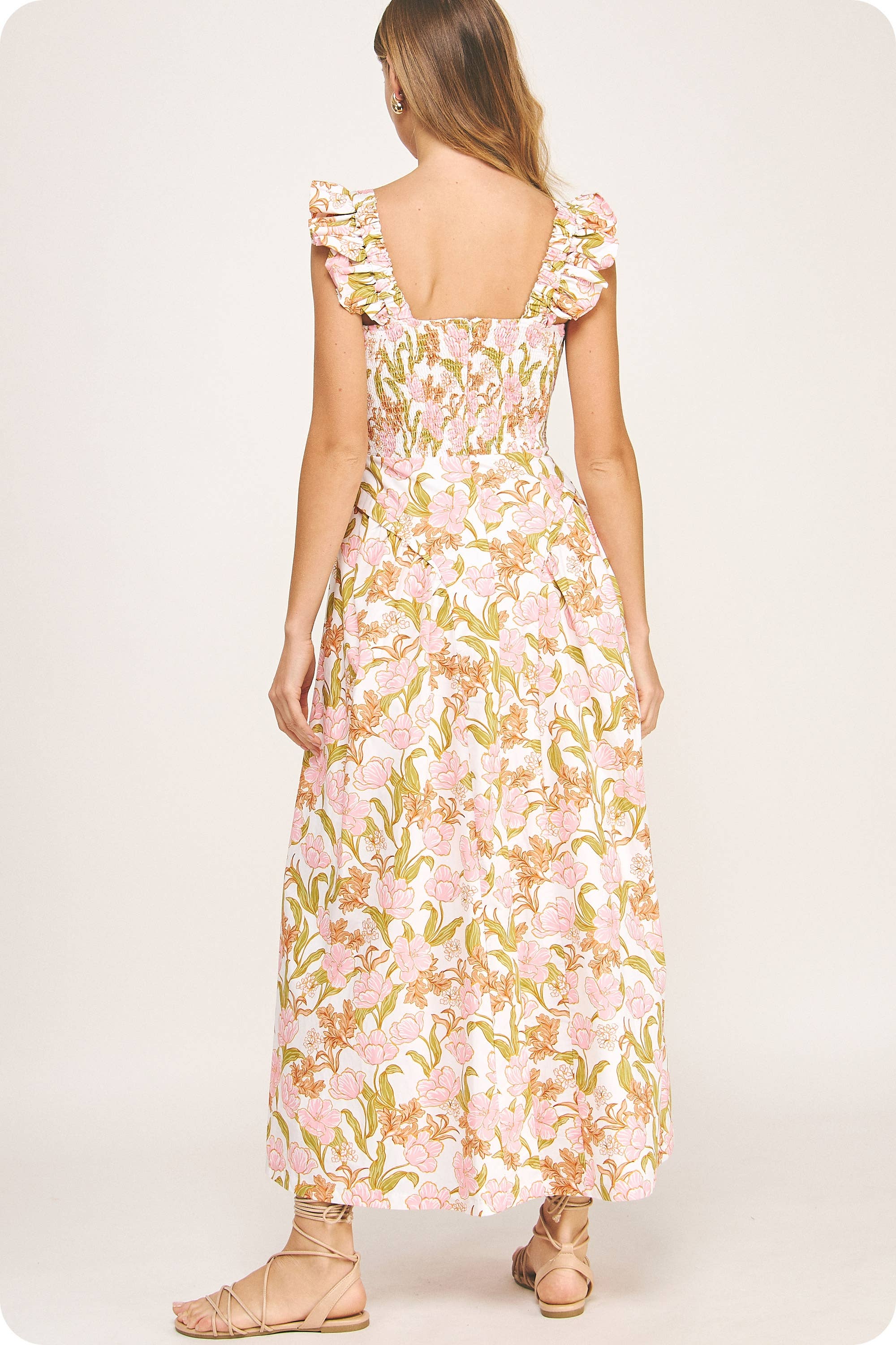 Strut & Bolt - Floral Fit and Flare Maxi Dress
