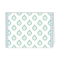Folded Notecard Set of 10 | Blue Green Paisley