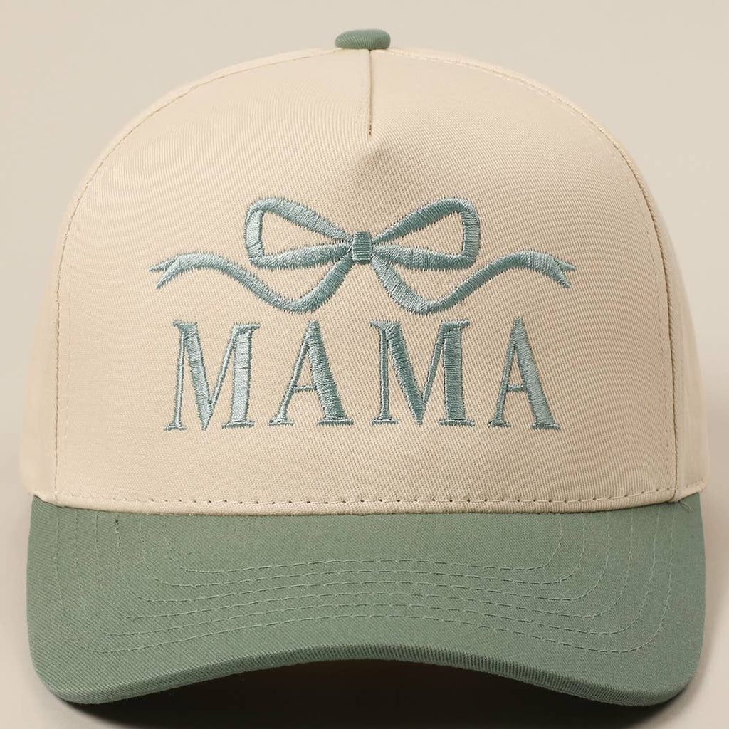 Fashion City - MAMA Ribbon Embroidered Two-Tone Trucker Hat