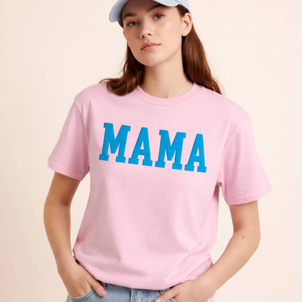 Fashion City - MAMA Puff & Gold Graphic Heavy Cotton T-Shirt