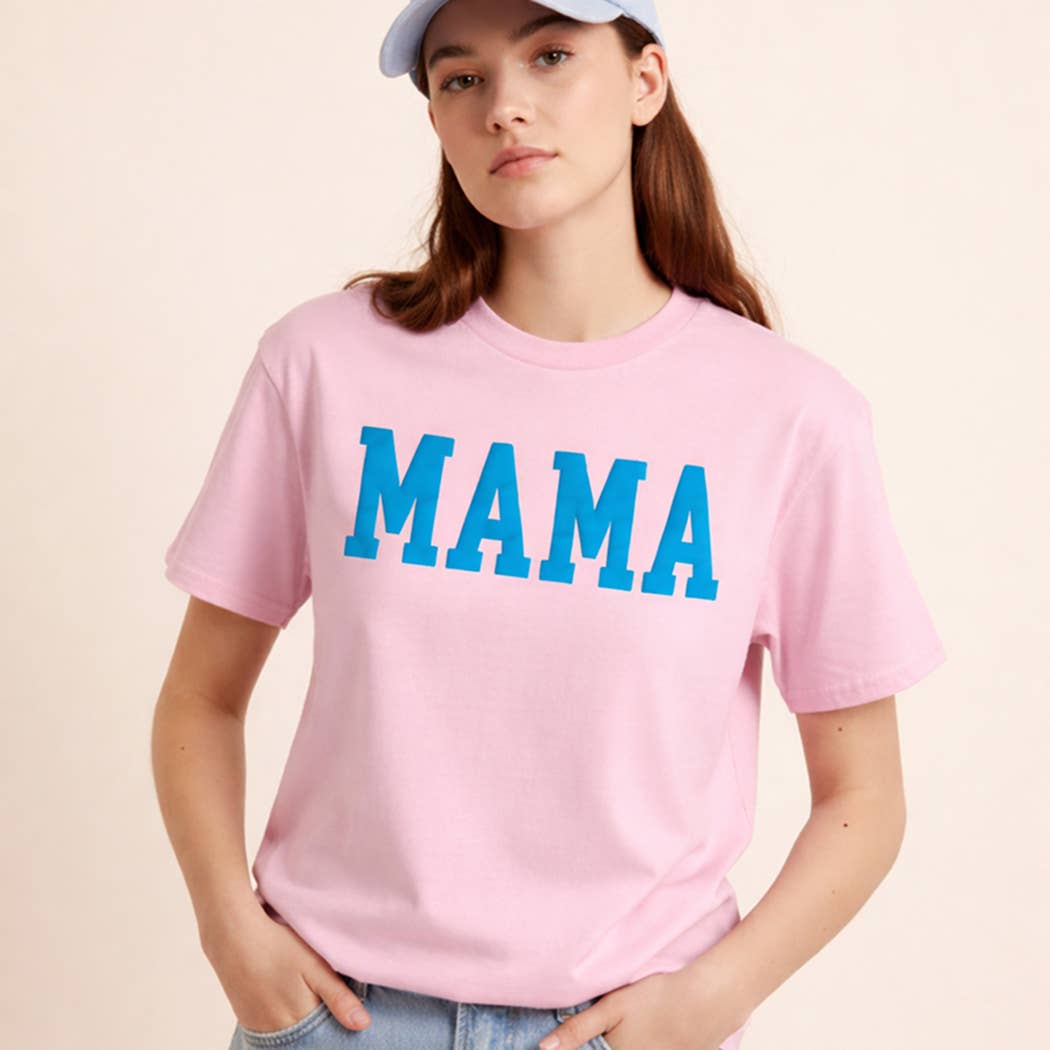 Fashion City - MAMA Puff & Gold Graphic Heavy Cotton T-Shirt