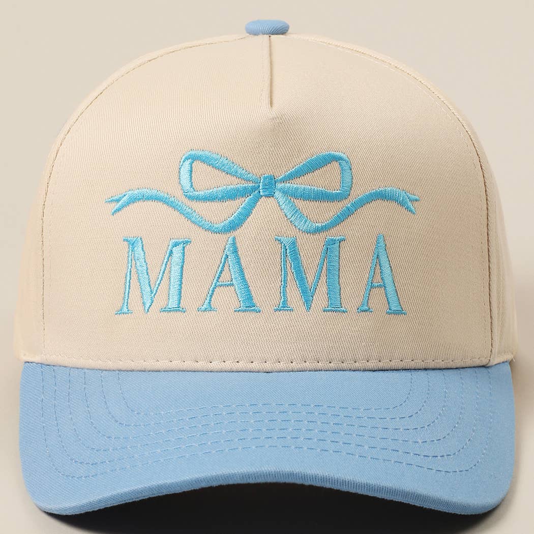 Fashion City - MAMA Ribbon Embroidered Two-Tone Trucker Hat